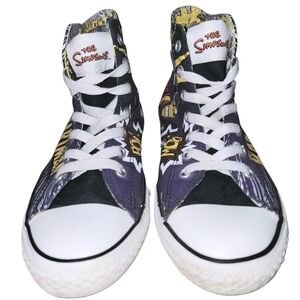 Converse All Star The Simpsons Bartman Kids Size 3 Shoes Sneaker Purple Black